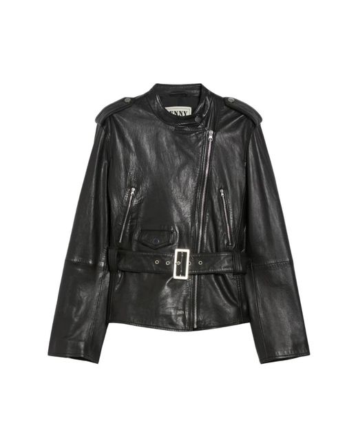Leather Jackets Pennyblack de color Black