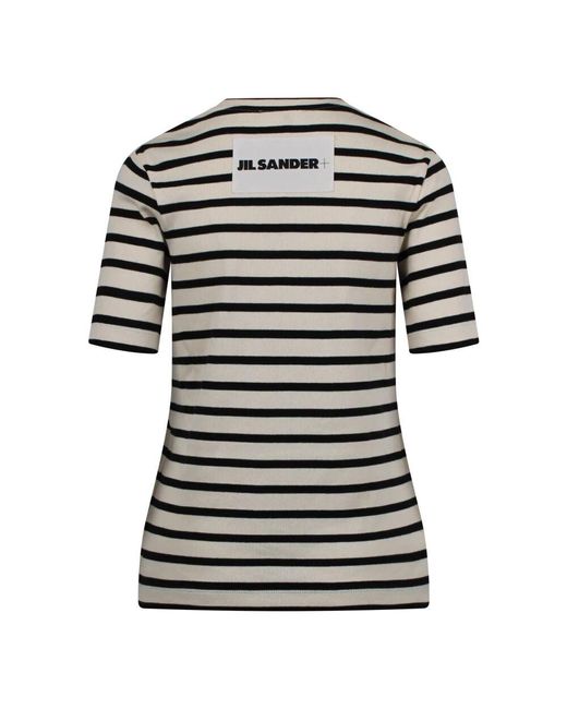 Round-Neck Knitwear Jil Sander de color Black
