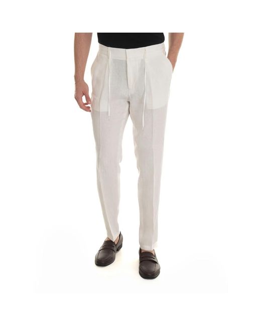 Slim-Fit Trousers di Paoloni in Gray da Uomo