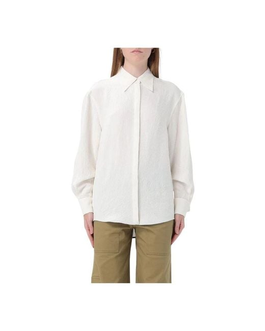 Proenza Schouler White Weiße Strukturierte Bluse Eleganter Stil