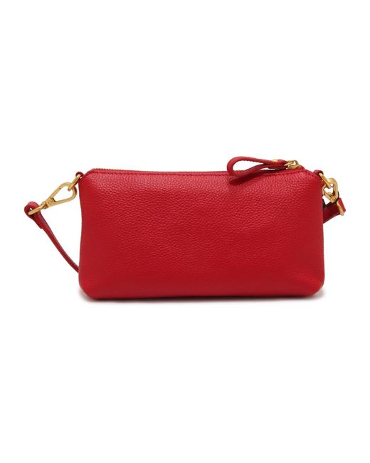 La Carrie Red Frivolous Doppel Geldbörse Tasche Rotes Leder