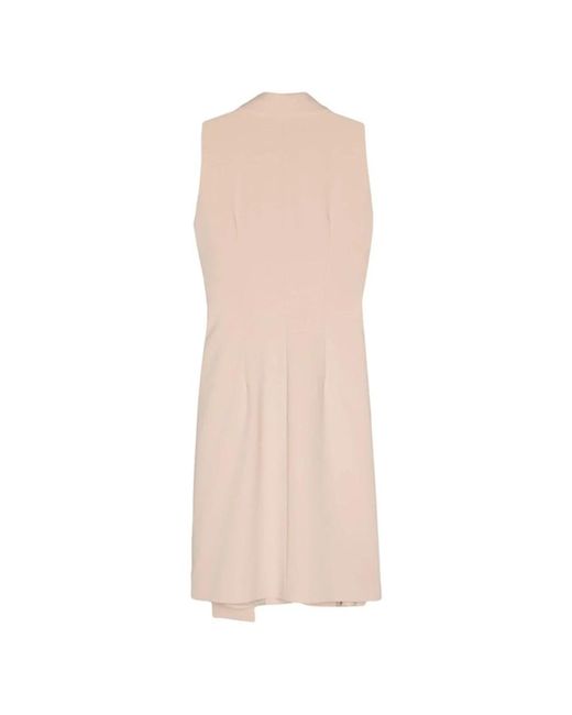 D.exterior Kleedjes ,Polyester Crepe Wrap Midi Jurk in het Natural