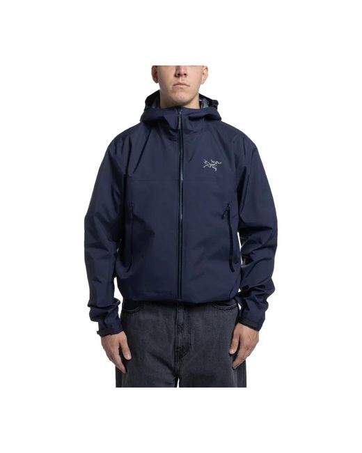 Arc'teryx Jassen ,Blauw ,Zwart Saffier Beta Jas Waterdicht Lichtgewicht in het Blue voor heren
