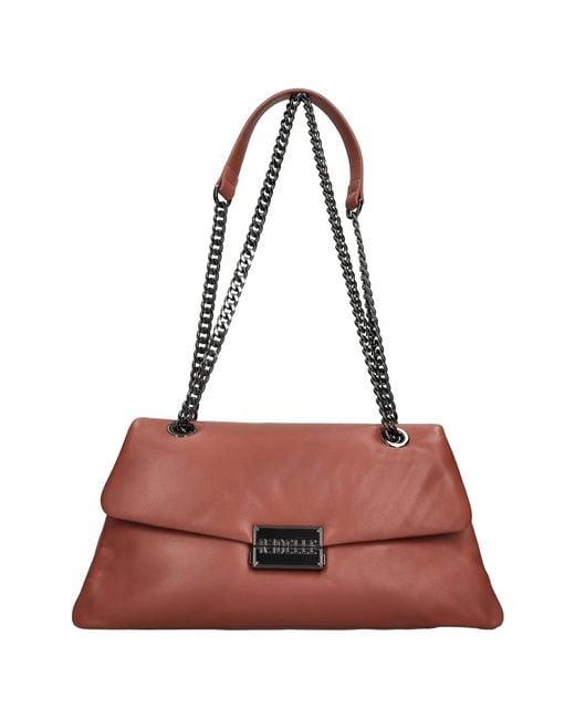 Rebelle Red Alexis Fluffy Leder-Tasche