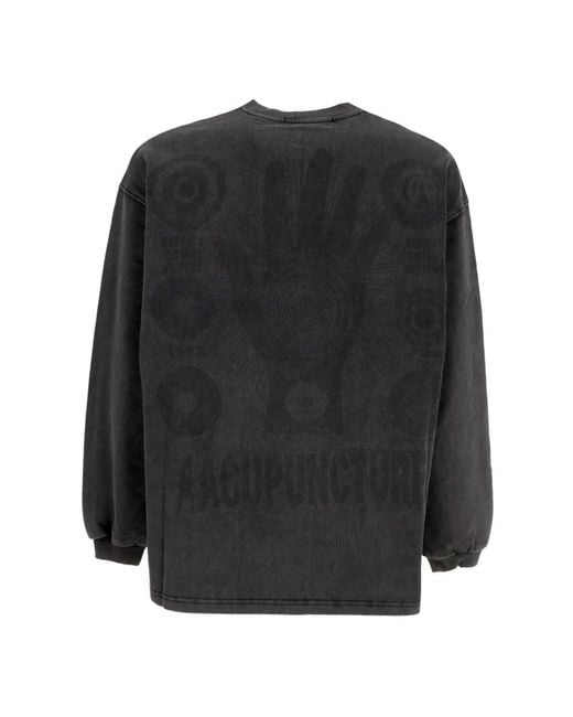 Acupuncture Black Long Sleeve T-Shirts for men