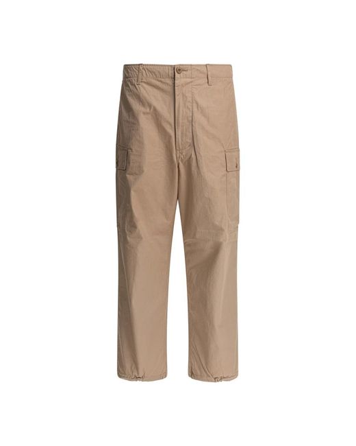Beams Plus Straight Trousers in het Natural voor heren