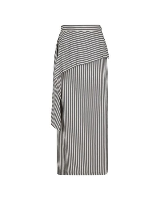 Tela Gray Maxi Skirts