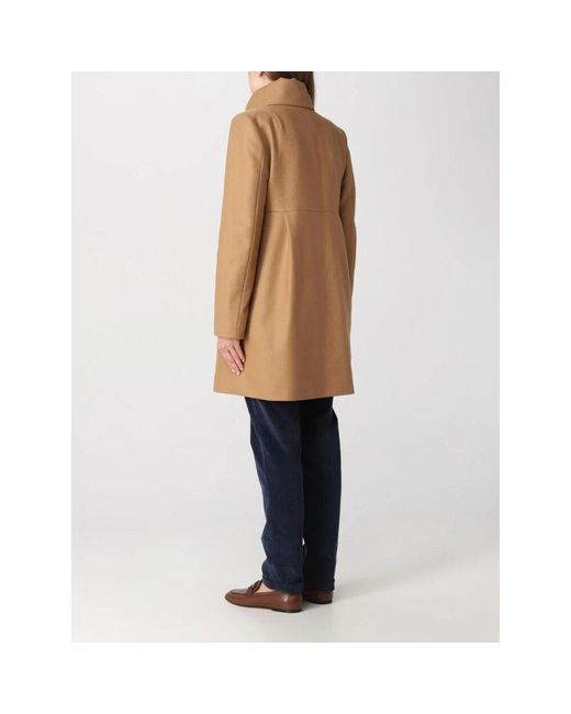 Single-Breasted Coats di Fay in Natural