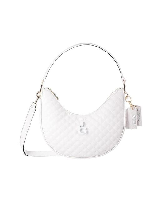 Guess White Shoulder Bags