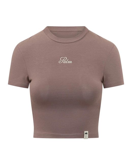 Palm Angels Brown T-Shirts