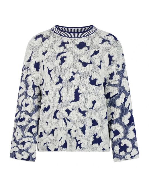 Marc Cain Blue Pullover Knitted