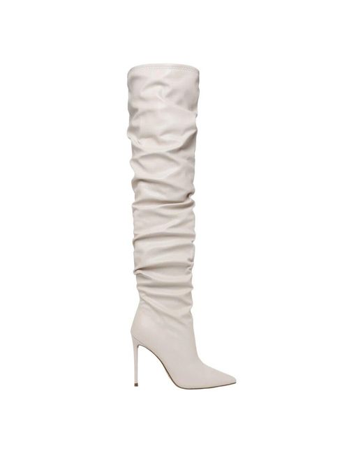Steve Madden White Over-Knee Boots