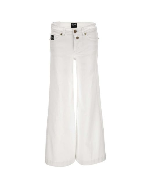 Versace Jeans Couture White Wide Jeans