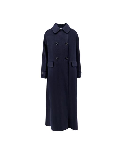 Aspesi Blue Double-Breasted Coats