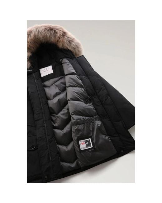 Woolrich Black Winter Jackets