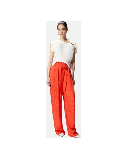 Pinko Red Wide Trousers
