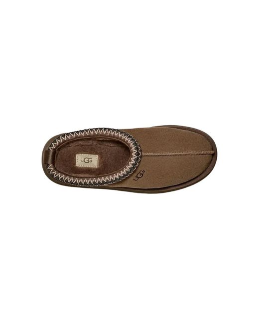 Ugg Schoenen ,Bruin ,Wol Moderne Hickory Slof Met Verhoogd Platform in het Brown