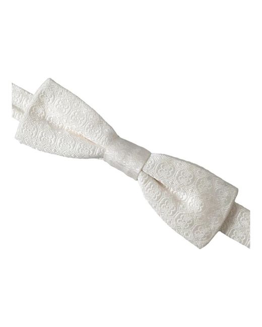Dolce & Gabbana White Bow Ties for men