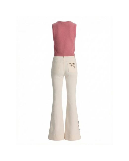 Alice + Olivia Natural Flared Jeans