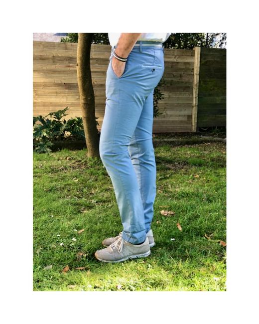 Mason's Blue Slim-Fit Trousers for men