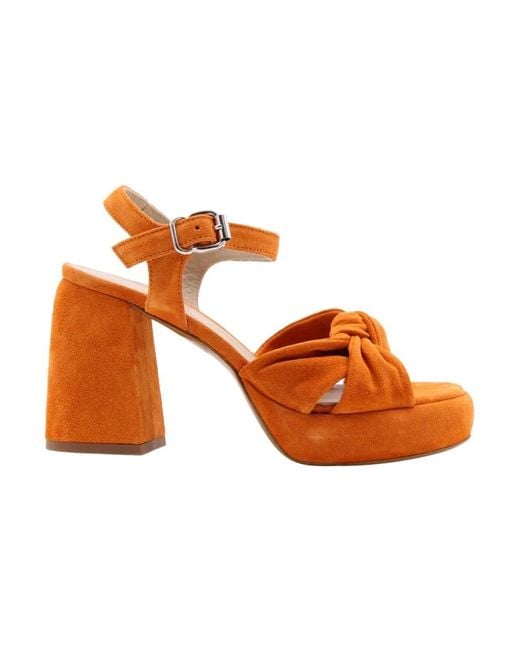 Laura Bellariva Orange High Heel Sandals