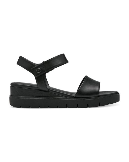 Flat Sandals di Tamaris in Black