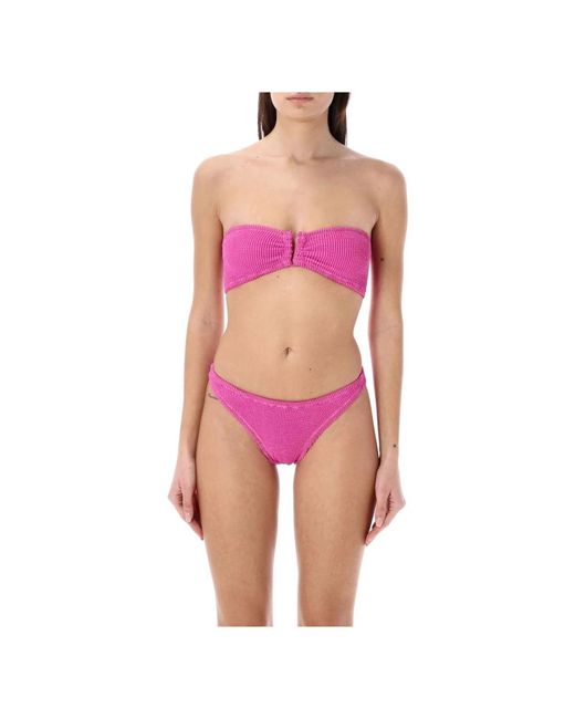 Reina Olga Pink Peony strapless bikini set