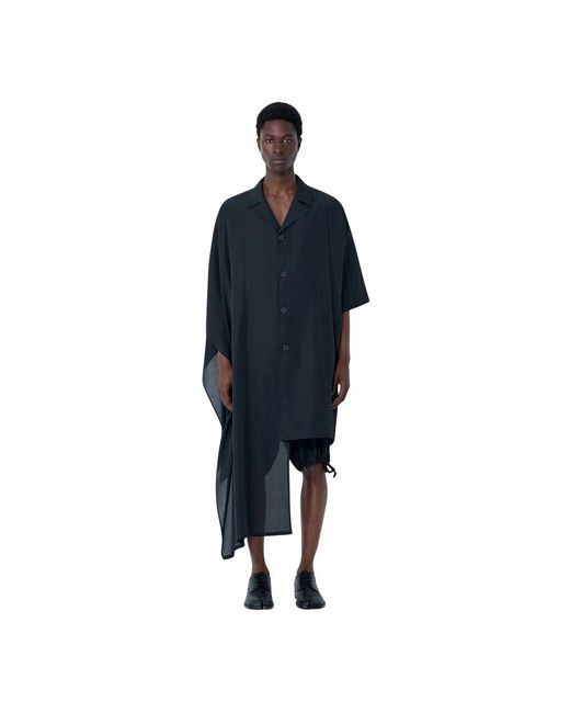 Yohji Yamamoto Blue Short Sleeve Shirts for men