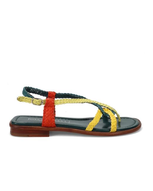 Pons Quintana Blue Flat Sandals