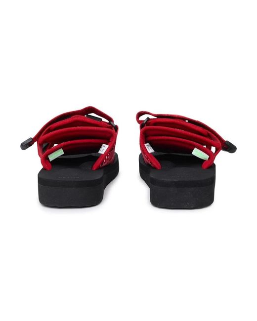 Suicoke Red Rote und schwarzeylon moto-cab-pt02 sandale