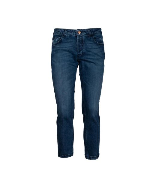 Entre Amis Kurze denim jeans mit metalllogos in Blue für Herren