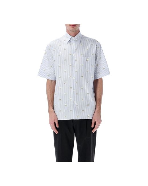 Valentino Garavani Blue Short Sleeve Shirts for men
