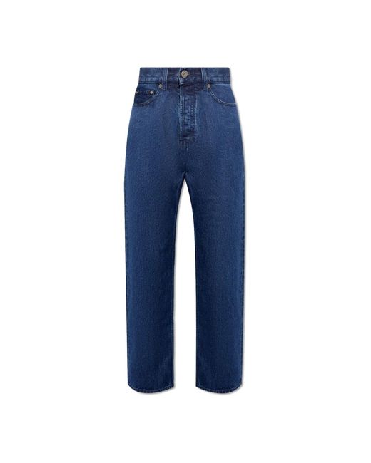 Palm Angels Blue Straight Jeans for men