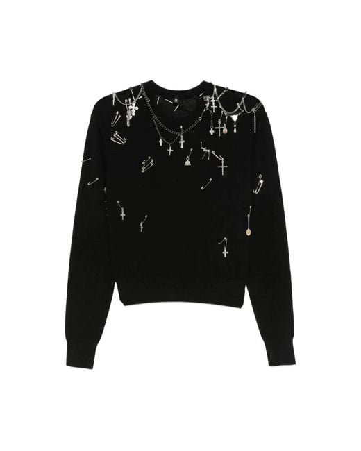 Round-Neck Knitwear R13 en coloris Black