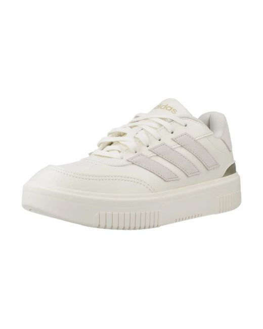 Adidas White Courtblock Bold Sneakers
