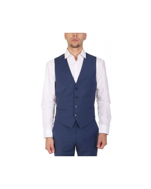 HUGO Kostuums ,Blauw ,Leer Urban 232X Vest in het Blue voor heren