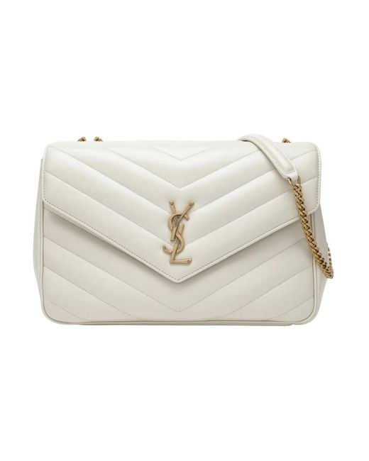 Saint Laurent White Shoulder Bags