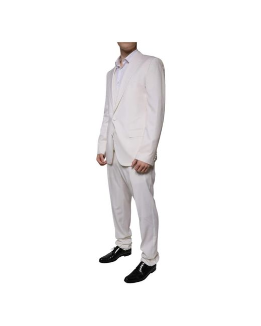 Dolce & Gabbana Gray Single Breasted Suits for men
