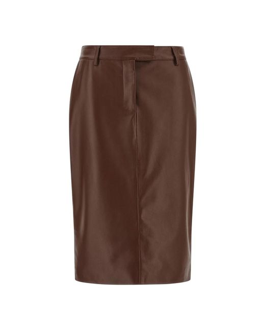 GIUSEPPE DI MORABITO Brown Leather Skirts