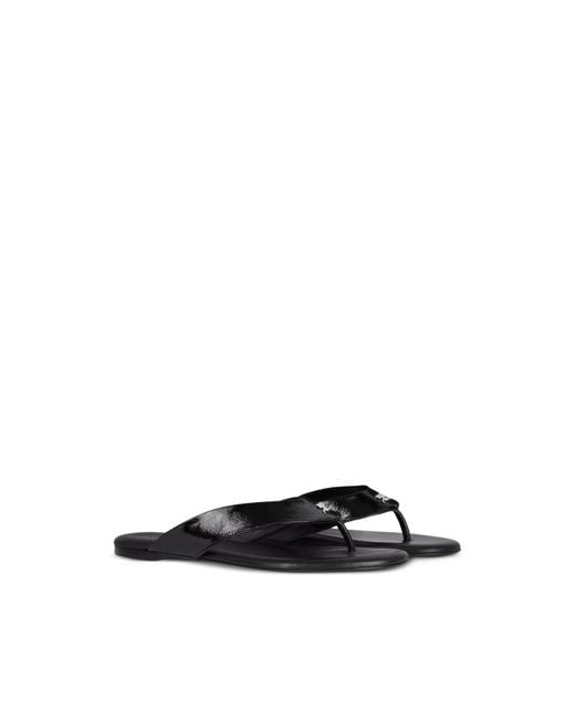 Courreges Black Flip Flops