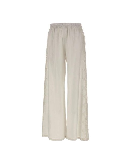 Maurizio Mykonos Natural Wide Trousers