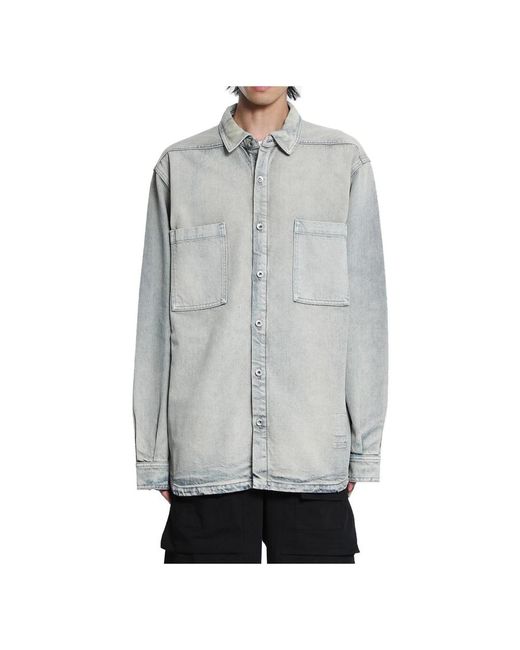 Rick Owens Gray Denim Shirts for men
