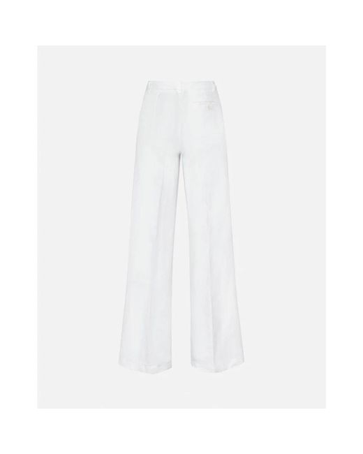 Aspesi White Wide Trousers