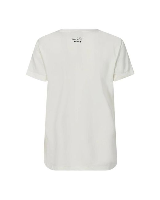 Mos Mosh White Mmdala V-Ss Basic Tee