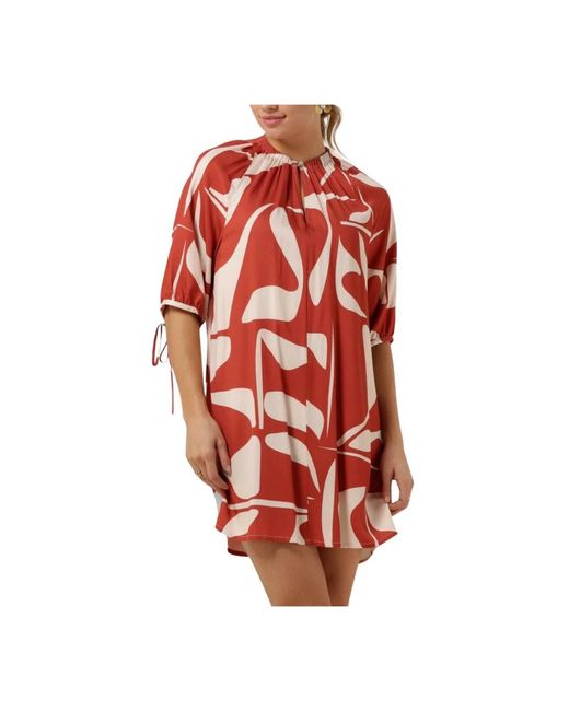 Another Label Kleedjes ,Rood ,Katoen Maysa Jurk Korte Mouw in het Red