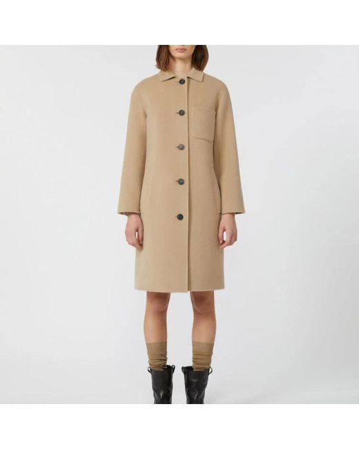 Single-Breasted Coats Max Mara de color Natural