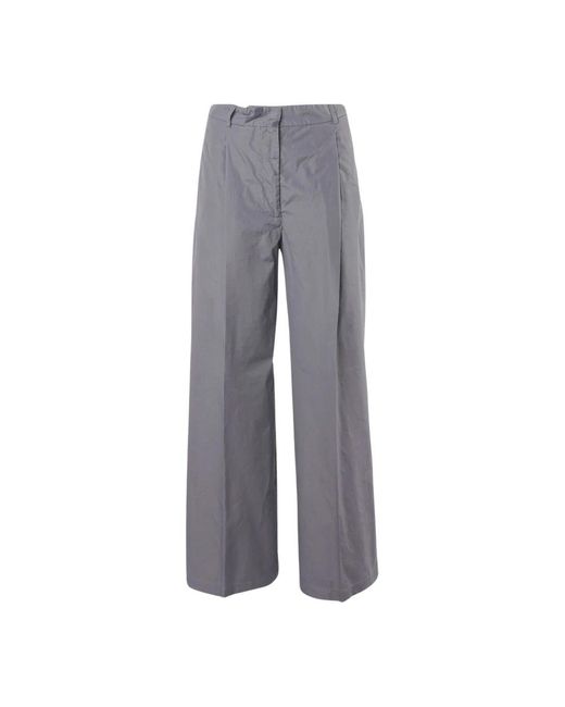 Mauro Grifoni Gray Wide Trousers
