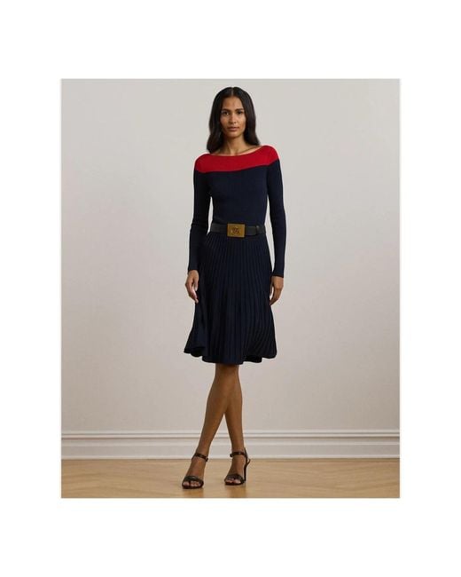 Ralph Lauren Blue Knitted Dresses