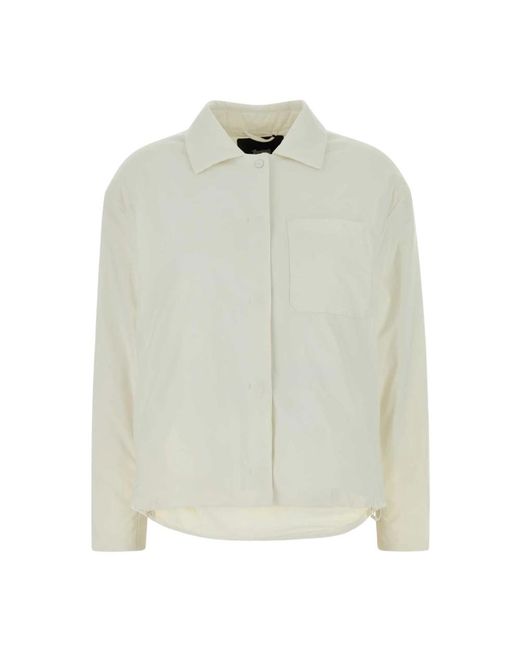 Herno Jassen ,Wit ,Nylon Shirt Jacket in het White