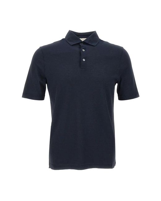 FILIPPO DE LAURENTIIS Navy polo shirt in Blue für Herren